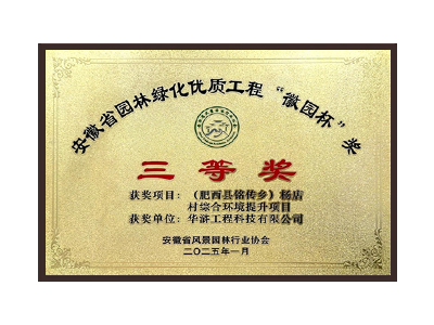 钦州荣获2025“徽园杯”奖三等奖